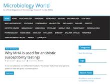 Tablet Screenshot of microbiologyworld.com